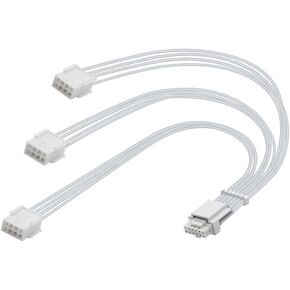 PCI-e 5.0 12VHPWR PSU Cable Extension, 600W 12+4 Pin Male to PCIE 3x8 Pin(6+2) Female PC Cable Extension for RTX 3090Ti/4070Ti/4080/4090,16AWG, 30CM (Black)