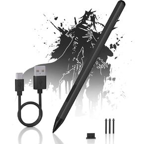 Surface Pen Stylus for Microsoft Surface Pro,4096 Pressure Sensitivity,USB-C Charging,Erasing Function,Magnetic Attraction for Windows Surface Pro 11/10/9/8/7/6/5/4/3/X,Surface Go/Book/Studio
