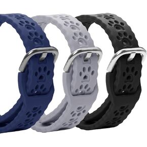 Abanen Puppy Paw Watch Bands for Samsung Galaxy Watch 6 / Galaxy Watch 5 / Galaxy Watch 4, 3PCS 20mm Silicone Gradient Slim Strap Hollow-out Breathable Sport Wristband