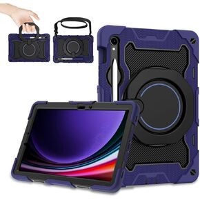 ROISKIN for Samsung Galaxy Tab S9 Plus/S9+ 12.4'' 2023 Case & Galaxy Tab S9 FE+ Plus 12.4'' 2023 Case with HD Screen Protector Shoulder Strap |360 Kickstand |Drop-Proof Case for Tab S9+/S9 FE+ Plus