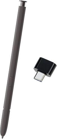 قلم Galaxy S24 Ultra S بديل لقلم Samsung Galaxy S24 Ultra Stylus، 4096 مستوى من حساسية الضغط، الإصدار الأمريكي، EJ-PS928BYEGUS، بدون بلوتوث + محول (رمادي داكن) in Saudi Arabia