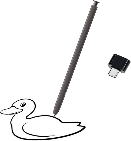 قلم Galaxy S24 Ultra S بديل لقلم Samsung Galaxy S24 Ultra Stylus، 4096 مستوى من حساسية الضغط، الإصدار الأمريكي، EJ-PS928BYEGUS، بدون بلوتوث + محول (رمادي داكن) in Saudi Arabia
