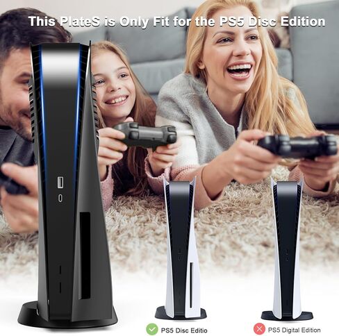 Plates Cover for PS5, Faceplate with Cooling Vent for PlayStation 5 Disc Edition Console, ABS Anti-Scratch Dustproof Hard Shockproof Replacement Side Plate Shell Case for PS5 Accessories in Kuwait