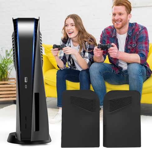 Plates Cover for PS5, Faceplate with Cooling Vent for PlayStation 5 Disc Edition Console, ABS Anti-Scratch Dustproof Hard Shockproof Replacement Side Plate Shell Case for PS5 Accessories in Kuwait