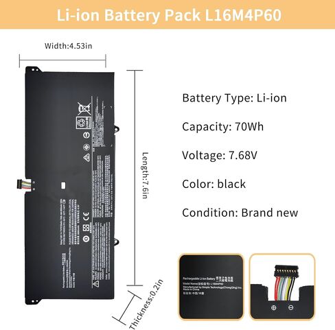L16M4P60 Laptop Battery Replacement for Lenovo Yoga 920 920-13IKB 920-131KB 920-13IKB-80Y7 80Y8 81TF Ideapad Flex Pro-13IKB Yoga 6 Pro-13IKB L16C4P61 5B10N01565 5B10W67249 in Saudi Arabia
