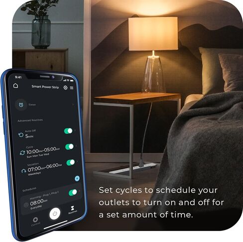 Globe Electric 50573 Wi-Fi Smart 4-Outlet Surge Protector 2 USB Port Power Strip, Gray, No Hub Required, Voice Activated, Independently Controlled Grounded Outlets, 3.1A Combined USB-A and USB-C Ports in Saudi Arabia