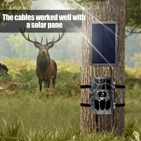 Trail Camera Accessories,Trail Camera Power Cord,3.5x1.35mm DC Plug Compatible,Ideal for Connection with Portable Power Banks,Solar Panels,Game & Doorbell Cameras (3.5x1.35mm) in Kuwait