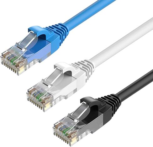 1ft Cat6 Ethernet Cable LAN Network Gigabit Cable RJ45 High Speed Patch Cord, 1 Feet, for Xbox, PS4, PS3, Modem, Router, LAN, Switch and more, 4 Color Combo Pack, ED158714 in Saudi Arabia