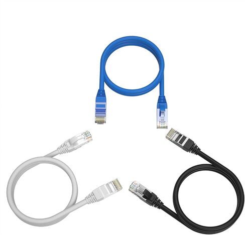 1ft Cat6 Ethernet Cable LAN Network Gigabit Cable RJ45 High Speed Patch Cord, 1 Feet, for Xbox, PS4, PS3, Modem, Router, LAN, Switch and more, 4 Color Combo Pack, ED158714 in Saudi Arabia