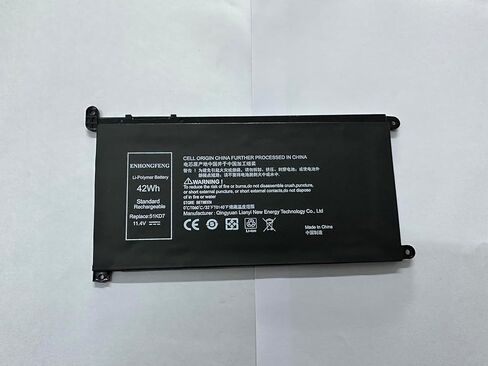 بطارية كمبيوتر محمول ENHONGFENG 51KD7 متوافقة مع Dell Chromebook 11 3100 3180 3189 5190 3181 سلسلة 2 في 1 P28T001 Y07HK FY8XM 0FY8XM 11.4V 42Wh in Saudi Arabia