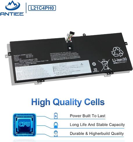 ANTIEE L21C4PH0 L21D4PH0 L21B4PH0 Laptop Battery for Lenovo IdeaPad Yoga 9 14IAP7 Series SB11D97139 5B11D97140 5B11D97141 5B11D97146 5B11D97142 SB11D97143 SB11D97144 SB11D97145 15.52V 75Wh 4-Cell in Saudi Arabia