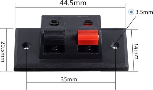 PNGKNYOCN 2 Way Stereo Speaker Terminal,2 Pin Amplifier Terminal Binding Post Spring Jointing Clamp Test Clip(6-Pack) in Saudi Arabia