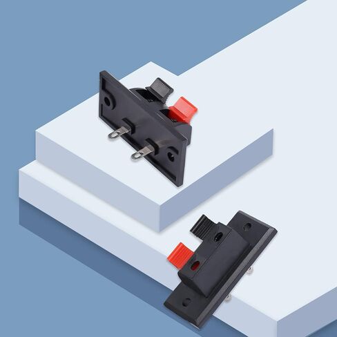 PNGKNYOCN 2 Way Stereo Speaker Terminal,2 Pin Amplifier Terminal Binding Post Spring Jointing Clamp Test Clip(6-Pack) in Saudi Arabia