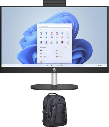 HP 24-cr0000t للمنزل والأعمال الكل في واحد (Intel i3-1315U 6-Core، 23.8 بوصة 60 هرتز Full HD (1920x1080)، Intel UHD، 16 جيجا رام، 2 تيرابايت PCIe SSD، واي فاي، كاميرا ويب، بلوتوث، ويندوز 11 هوم ) مع حقيبة ظهر متميزة in Saudi Arabia