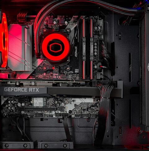 SkyTech Blaze II Gaming Computer PC Desktop - Ryzen 5 3600 6-Core 3.6GHz, GTX 1650 4G, 500G SSD, 8GB DDR4 3200, RGB, AC WiFi, Windows 10 Home 64-bit in Saudi Arabia