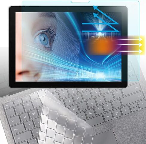 واقي شاشة مضاد للضوء الأزرق من MUBUY-GOL لجهاز Surface Pro 7 Plus/Surface Pro 7 /Surface Pro 6/Surface Pro 5/Surface Pro 4 12.3 بوصة كمبيوتر لوحي مضاد للضوء الأزرق ومرشح وهج مع غطاء لوحة المفاتيح in Kuwait