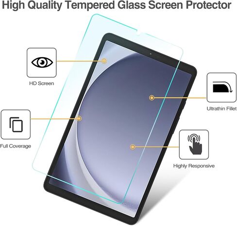 ProCase 2 Pack for Galaxy Tab A9 8.7 Inch 2023 Screen Protector X110/X115/X117, Tempered Glass Film Guard for 8.7" Galaxy Tab A9 SM-X110/X115/X117 in Saudi Arabia