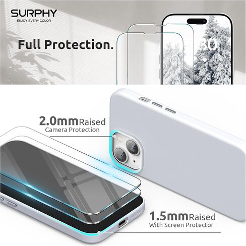 حافظة جلدية مصممة خصيصًا لهاتف iPhone 15 Plus مع واقي شاشة متوافق مع MagSafe، حافظة جلدية صناعية (أزرار معدنية وبطانة من الألياف الدقيقة) لهاتف 15 Plus 6.7 بوصة 2023، بني in Kuwait