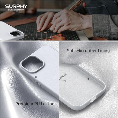 حافظة جلدية مصممة خصيصًا لهاتف iPhone 15 Plus مع واقي شاشة متوافق مع MagSafe، حافظة جلدية صناعية (أزرار معدنية وبطانة من الألياف الدقيقة) لهاتف 15 Plus 6.7 بوصة 2023، بني in Kuwait