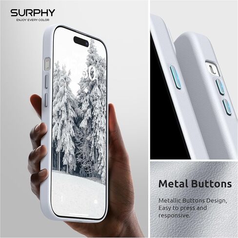 حافظة جلدية مصممة خصيصًا لهاتف iPhone 15 Plus مع واقي شاشة متوافق مع MagSafe، حافظة جلدية صناعية (أزرار معدنية وبطانة من الألياف الدقيقة) لهاتف 15 Plus 6.7 بوصة 2023، بني in Kuwait