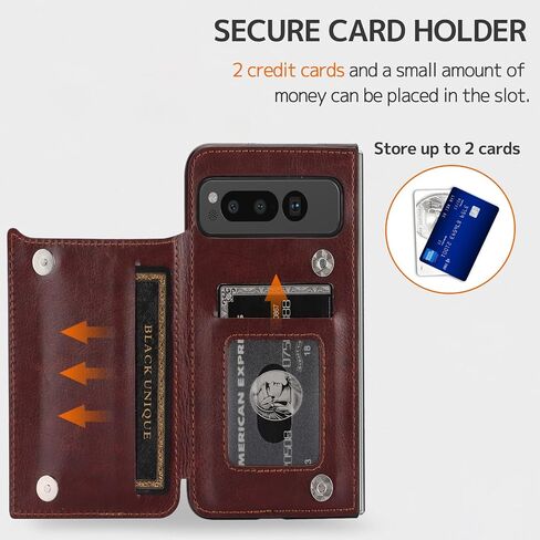 NINKI Compatible with Google Pixel Fold Wallet Case with Kickstand,Matte PU Leather Protective Shockproof Anti-Scratches Anti-Drop Card Holder Wallet Case with for Google Pixel Fold 2023 Black in Saudi Arabia