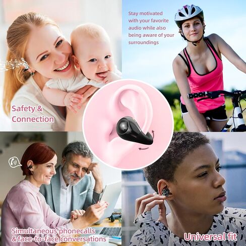 Wireless Bluetooth Earbuds Clip on Earphones,Open Ear Headphones Bluetooth High Sound Quality,Crystal Clear Conversations Sports Headphones,Audio Book Player. Painless Earbuds in Saudi Arabia