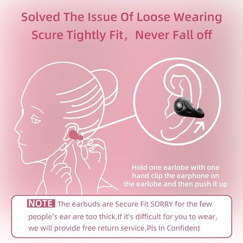 Wireless Bluetooth Earbuds Clip on Earphones,Open Ear Headphones Bluetooth High Sound Quality,Crystal Clear Conversations Sports Headphones,Audio Book Player. Painless Earbuds in Saudi Arabia