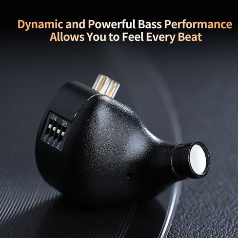 KZ ZS12 PRO X in Ear Monitor IEM with Mic, Wired Gaming Earbuds 5BA 1DD Hybrid IEM Earphones, 4-Level Tuning Switch, Full-Metal Cavity, 2Pin IEM Cable for Musician Audiophile Singer (Black, with Mic) in Saudi Arabia
