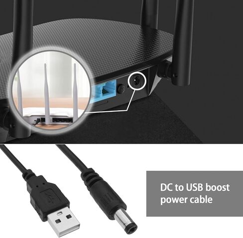 eMagTech USB to DC Voltage Step Up Converter Cable Power Adapter Cable Electrical Accessories for Mini Fans MP3 Bluetooth Speakers Wi-Fi Routers in Saudi Arabia