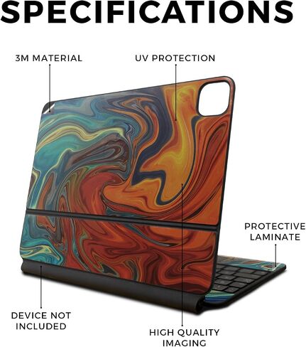 Skin Compatible with Apple Magic Keyboard for iPad Pro 13‑inch (M4) 2024 - Almond Blossom - Premium 3M Vinyl Protective Wrap Decal Cover - Easy to Apply | Crafted in The USA by MightySkins in Saudi Arabia