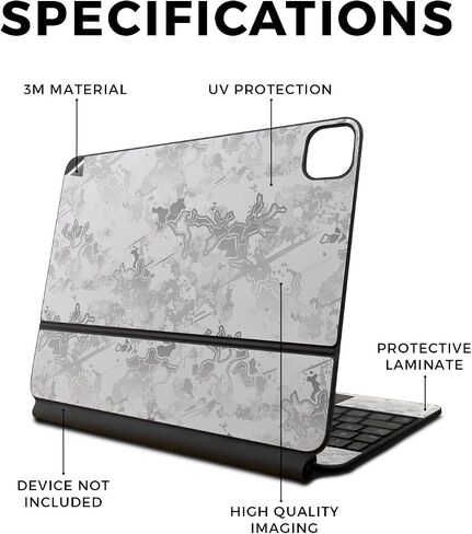 Skin Compatible with Apple Magic Keyboard for iPad Pro 13‑inch (M4) 2024 - Almond Blossom - Premium 3M Vinyl Protective Wrap Decal Cover - Easy to Apply | Crafted in The USA by MightySkins in Saudi Arabia