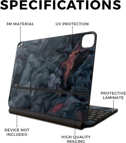 Skin Compatible with Apple Magic Keyboard for iPad Pro 13‑inch (M4) 2024 - Almond Blossom - Premium 3M Vinyl Protective Wrap Decal Cover - Easy to Apply | Crafted in The USA by MightySkins in Saudi Arabia