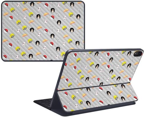 MightySkins Carbon Fiber Skin for Apple iPad Pro Smart Keyboard 12.9" (2018) - Anime Fan - Protective, Durable Textured Carbon Fiber Finish - Easy to Apply, Remove, and Change Styles - Made in The USA in Saudi Arabia