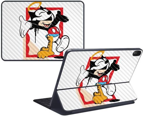 MightySkins Carbon Fiber Skin for Apple iPad Pro Smart Keyboard 12.9" (2018) - Anime Fan - Protective, Durable Textured Carbon Fiber Finish - Easy to Apply, Remove, and Change Styles - Made in The USA in Saudi Arabia