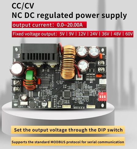 محول CNC DC باك، محول تنحي 20 أمبير 1200 وات مع متر، 6-70 فولت إلى 0-60 فولت، مصدر طاقة قابل للتعديل، وحدة تنحي، جهد إخراج ثابت تيار مستمر 5 فولت 9 فولت 12 فولت 24 فولت 36 فولت 48 فولت 60 فولت in Saudi Arabia
