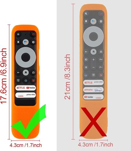 1PCS Protective Silicone Remote Case for TCL RC902N FMR1 Smart Voice Remote Control Shockproof Skin-Friendly Anti-Lost Remote Cover with Loop (Black) in Saudi Arabia