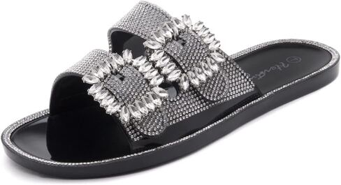 Herstyle SL-Harlin Women’s Rhinestone slides Beach Jelly Sandals in Saudi Arabia