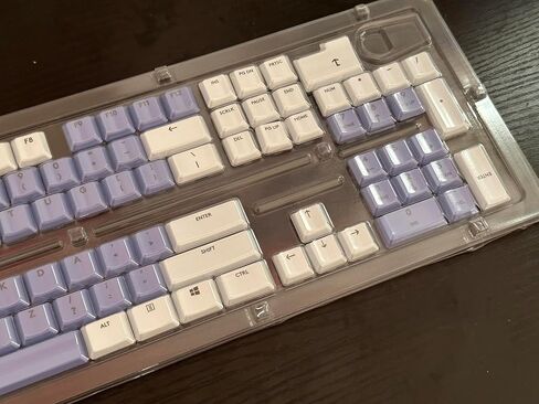 Suitable for Logitech G915TKL G915 G913 G815 Universal Color keycap RGB Light-transmitting Non-Slip wear-Resistant DIY Color keycap (White and Purple) in Saudi Arabia
