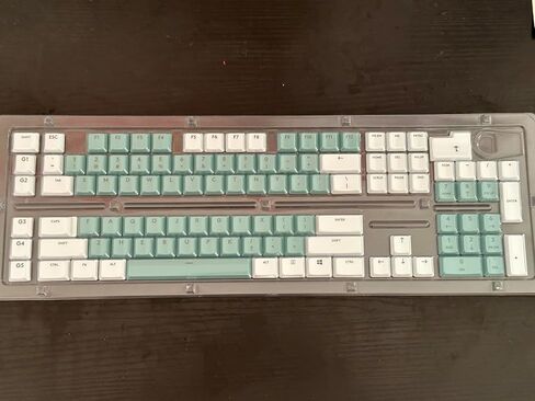 مناسب لـ Logitech G915TKL G915 G913 G815 غطاء مفاتيح ملون عالمي RGB ينقل الضوء وغير قابل للانزلاق ومقاوم للاهتراء غطاء مفاتيح ملون DIY (أبيض وأرجواني) in Saudi Arabia