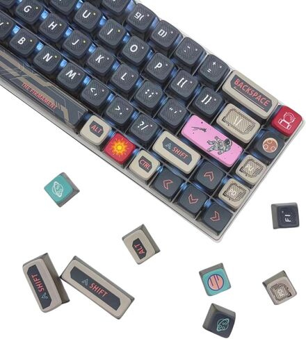 Panda Keycaps,Black Pudding Keycaps,Gamming Keycaps,Dye Sub PBT Keycaps,Custom Keycaps for Mechanical Gaming Keyboard,Shine Through Keycaps,Compatiability for 100%, 95%,80%,75%, 65%, 60% (Cute Panda) in Saudi Arabia