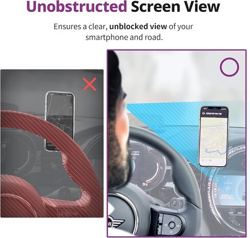 AAUXX_ Phone Holder Car for Mini Ball Mount, Magnetic Phone Mount, Car Holder Mount for iPhone 15 14 13 12, Other Devices Use with Iron Plate in Kuwait