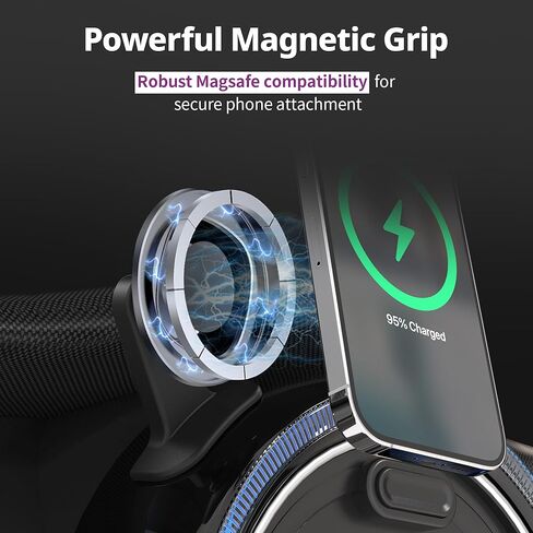AAUXX_ Phone Holder Car for Mini Ball Mount, Magnetic Phone Mount, Car Holder Mount for iPhone 15 14 13 12, Other Devices Use with Iron Plate in Kuwait