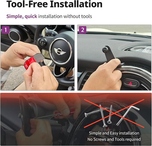 AAUXX_ Phone Holder Car for Mini Ball Mount, Magnetic Phone Mount, Car Holder Mount for iPhone 15 14 13 12, Other Devices Use with Iron Plate in Kuwait