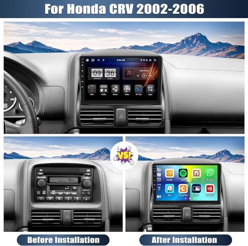 [4+64G] 8-Core Android 13 Car Stereo for Honda CRV 2002-2006 with Apple Carplay&Android Auto,9 Inch Car Radio with Mirror Link Bluetooth FM/RDS WiFi GPS Navigation SWC Dual USB+AHD Backup Camera in Saudi Arabia
