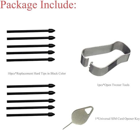 (10pcs Black Pack) Stylus Pen Hard Nibs Replacement s Pen Nibs Parts for Samsung Galaxy Tab S7 11.0" Wi-Fi/LTE/5G,Galaxy Tab S7+/S7 Plus 12.4" Wi-Fi/LTE/5G (Black) in Kuwait