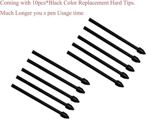 (10pcs Black Pack) Stylus Pen Hard Nibs Replacement s Pen Nibs Parts for Samsung Galaxy Tab S7 11.0" Wi-Fi/LTE/5G,Galaxy Tab S7+/S7 Plus 12.4" Wi-Fi/LTE/5G (Black) in Kuwait