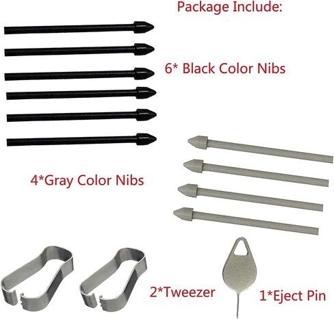 (10pcs Black Pack) Stylus Pen Hard Nibs Replacement s Pen Nibs Parts for Samsung Galaxy Tab S7 11.0" Wi-Fi/LTE/5G,Galaxy Tab S7+/S7 Plus 12.4" Wi-Fi/LTE/5G (Black) in Saudi Arabia