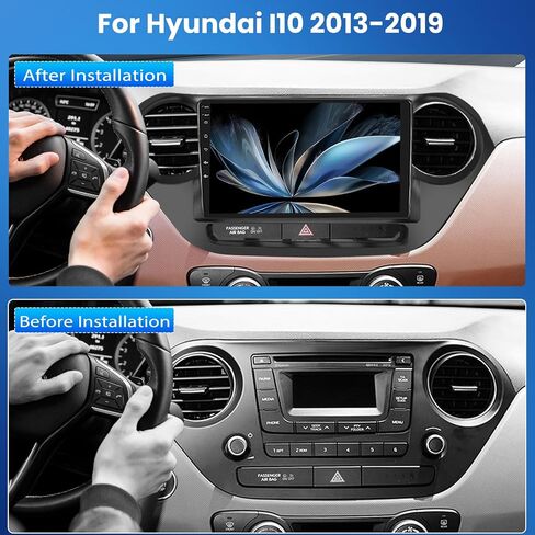 2+64G Android 13 Car Stereo for Hyundai Grand I10 2013-2019 with Wireless CarPlay Android Auto, 9“ IPS Touchscreen Radio with WiFi GPS Mirror Link FM RDS Bluetooth SWC EQ + Backup Camera in Saudi Arabia