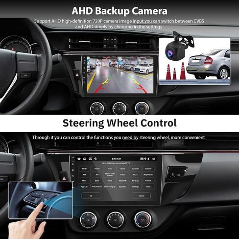 2G+64G for Toyota Corolla/Levin 2014-2017,Android Car Stereo with Wireless Carplay, 10.1-inch Touchscreen Car Radio Support Android Auto,WiFi,GPS Navigation, Mirror Link + Backup Camera in Saudi Arabia