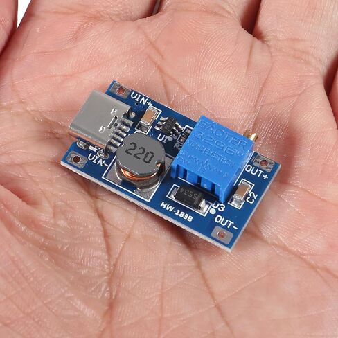 15PCS Type C MT3608 DC-DC Step Up Boost Power Converter 2A Module Adjustable Step Up Voltage Regulator Board Voltage 2-24V to 5V-28V Output Voltage in Saudi Arabia